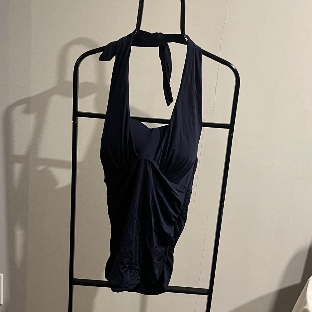 Athena Navy Blue Halter Two-Piece Swim
